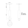 Husk 9-in Glossy Black LED Pendant