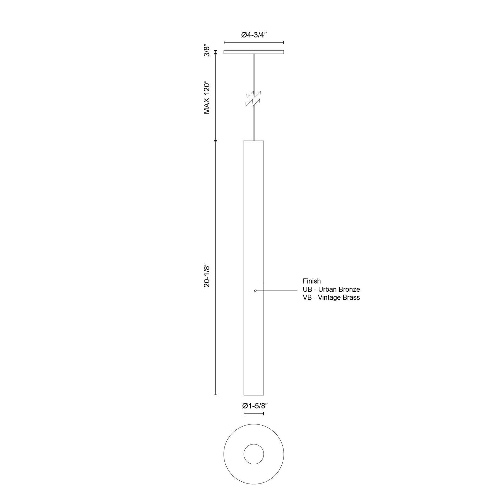 Mason 20-in Urban Bronze LED Pendant