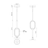 Airen 15-in Black LED Pendant