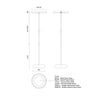 Stephord 4-in Metallic Brass/Frosted Glass LED Pendant