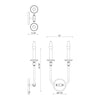 Peabody Vintage Brass 2 Lights Wall/Vanity