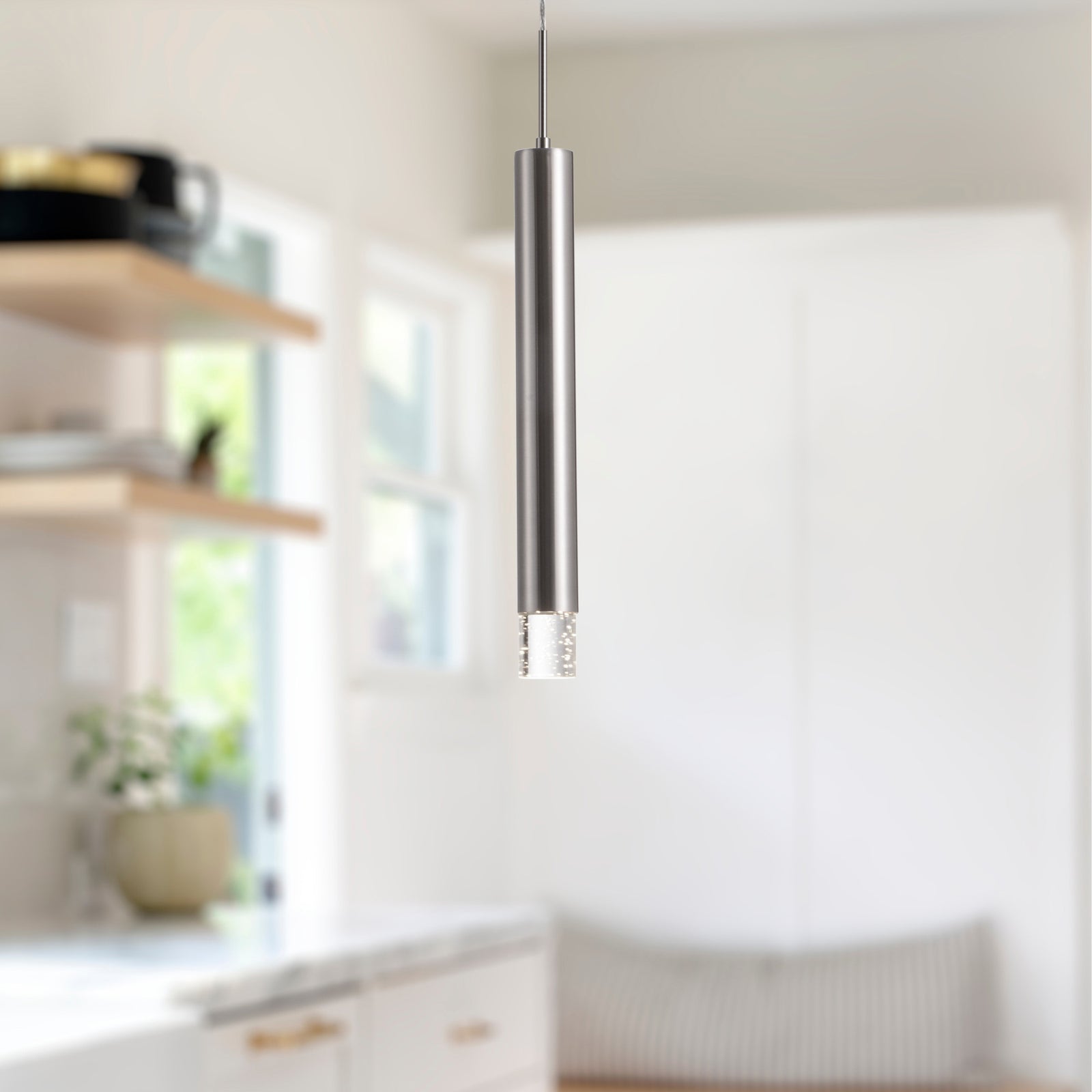 Pendula 16-in Brushed Nickel LED Pendant
