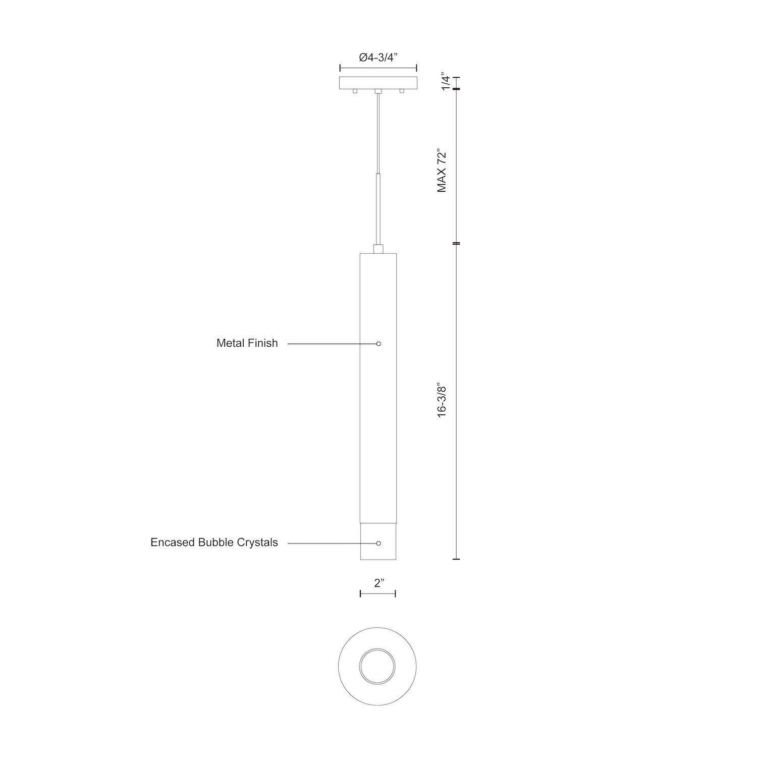 Pendula 16-in Chrome LED Pendant