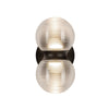 Peri 9-in Black/Clear Ribbed Glass LED Exterior Wall