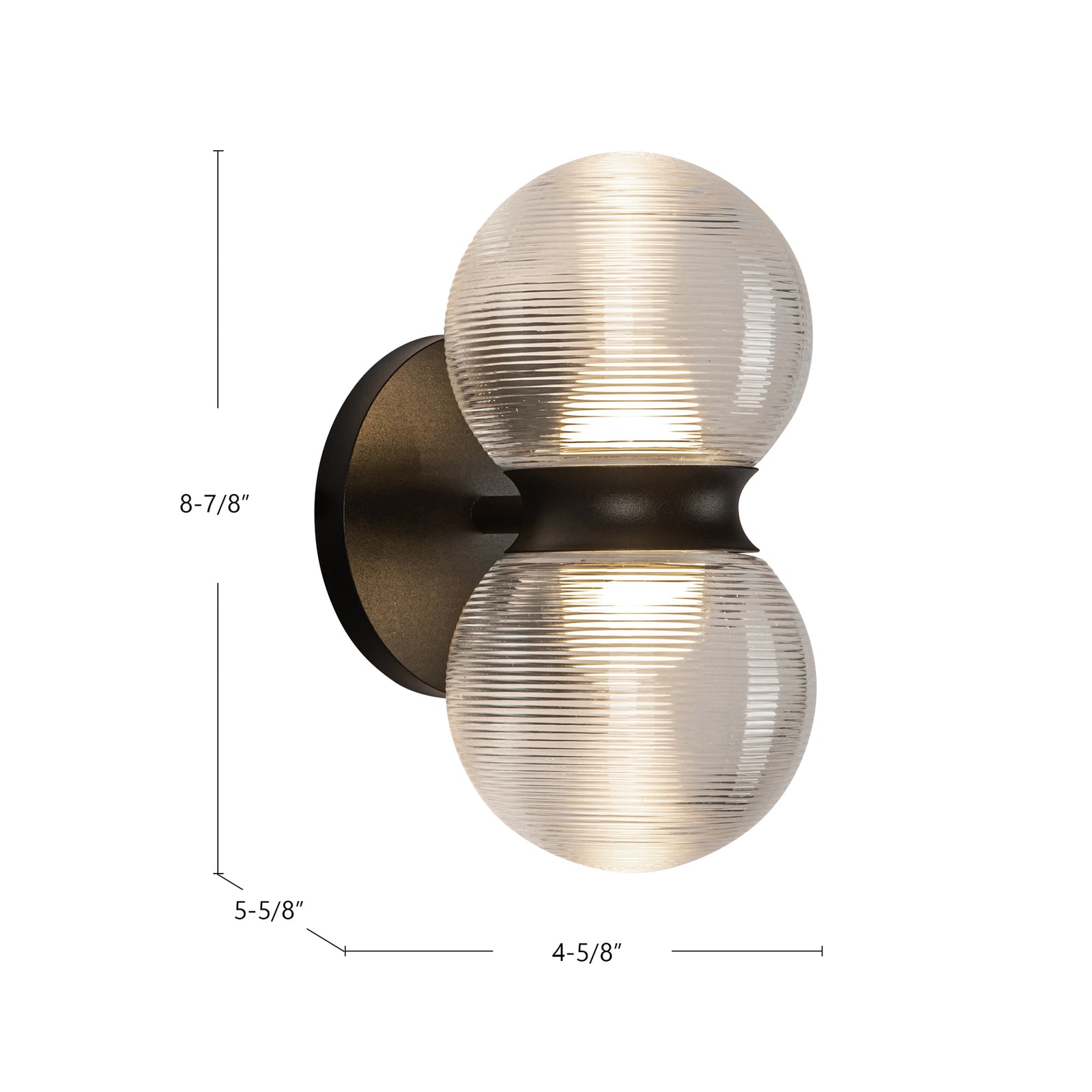 Peri 9-in Black/Opal Glass LED Exterior Wall