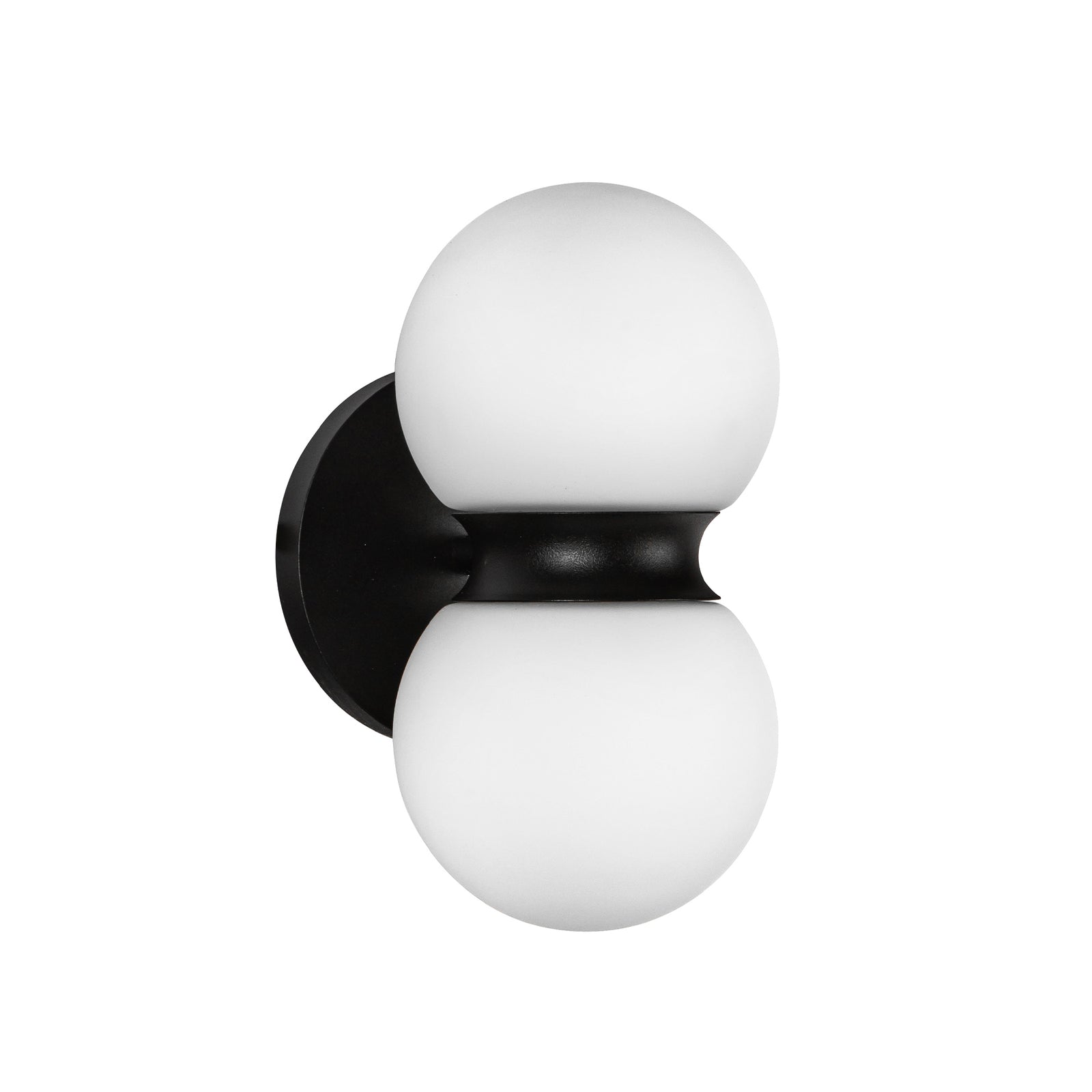 Peri 9-in Black/Opal Glass LED Exterior Wall