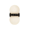 Peri 9-in Black/Opal Glass LED Exterior Wall