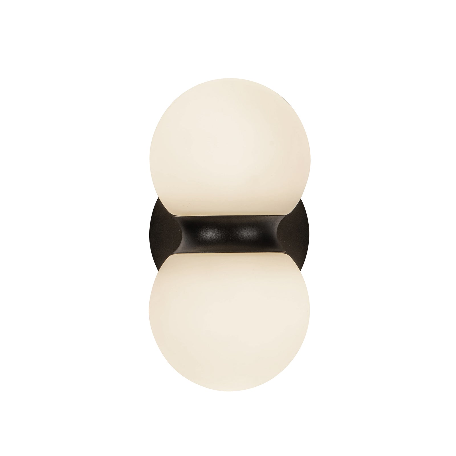 Peri 9-in Black/Opal Glass LED Exterior Wall