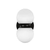 Peri 9-in Black/Opal Glass LED Exterior Wall