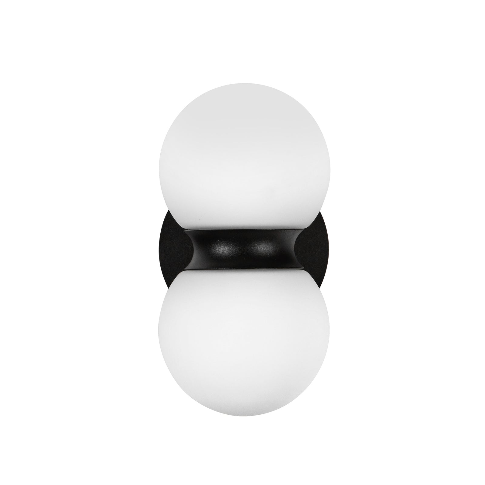 Peri 9-in Black/Opal Glass LED Exterior Wall
