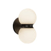 Peri 9-in Black/Opal Glass LED Exterior Wall