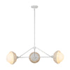 Perth 40-in White/Opal Glass 3 Lights Chandelier