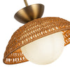 Perth 14-in Brushed Gold/Opal Glass 1 Light Pendant
