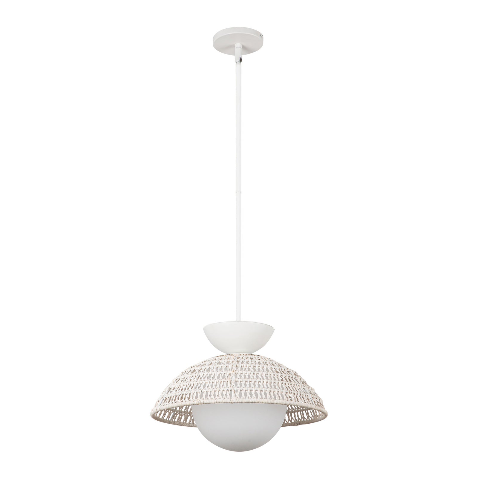 Perth 14-in White/Opal Glass 1 Light Pendant