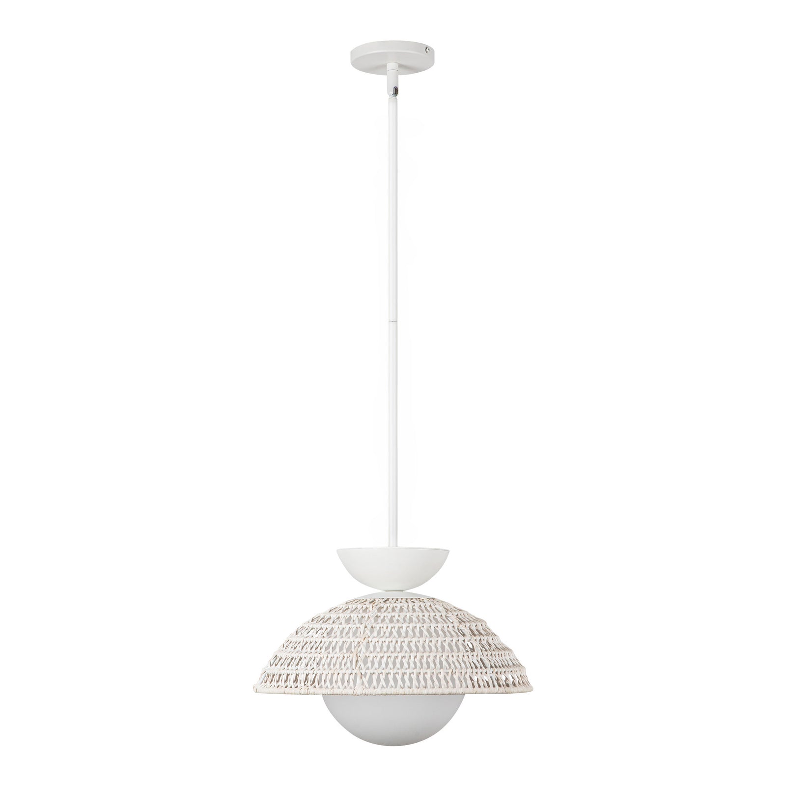 Perth 14-in White/Opal Glass 1 Light Pendant