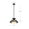 Perth 14-in Brushed Gold/Opal Glass 1 Light Pendant