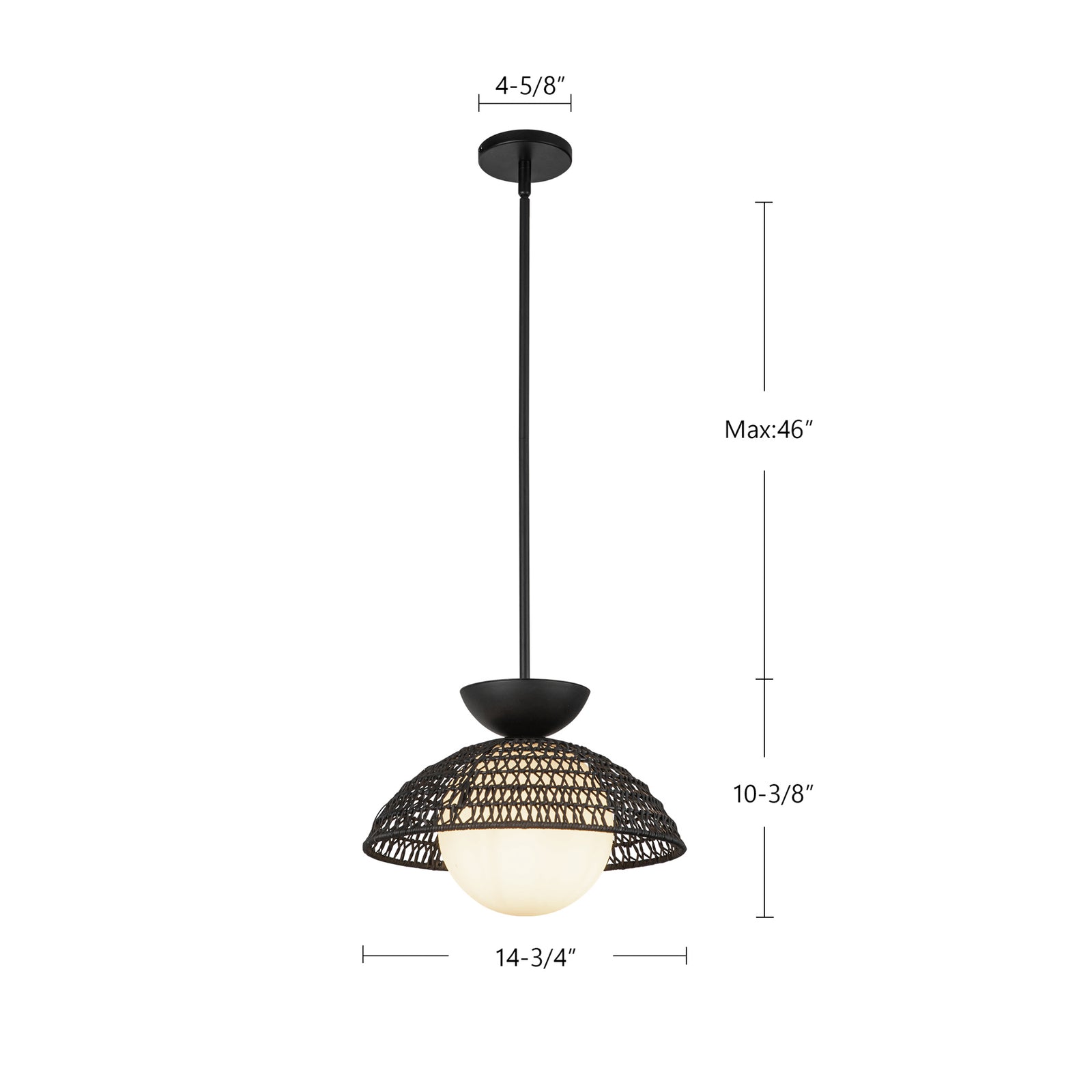 Perth 14-in Brushed Gold/Opal Glass 1 Light Pendant