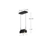 Phoenix 9-in Black/White LED Linear Pendant
