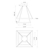 Piazza 24-in Black LED Chandeliers