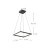 Piazza 18-in Black LED Pendant