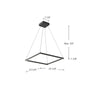 Piazza 24-in Black LED Pendant