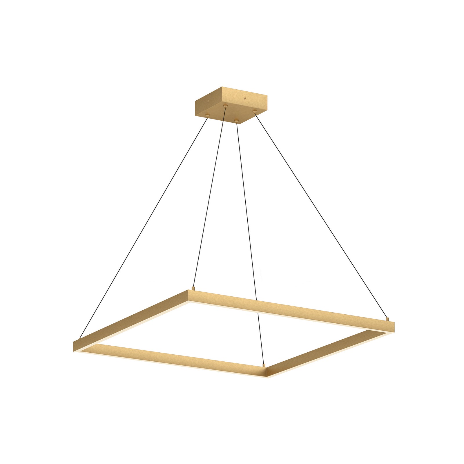 Piazza 32-in Brushed Gold LED Pendant