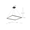 Piazza 32-in Brushed Gold LED Pendant