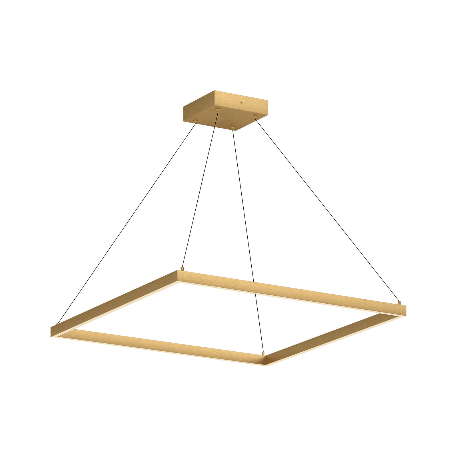 Piazza 36-in Brushed Gold LED Pendant