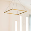 Piazza 36-in Brushed Gold LED Pendant