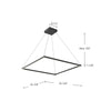Piazza 36-in White LED Pendant