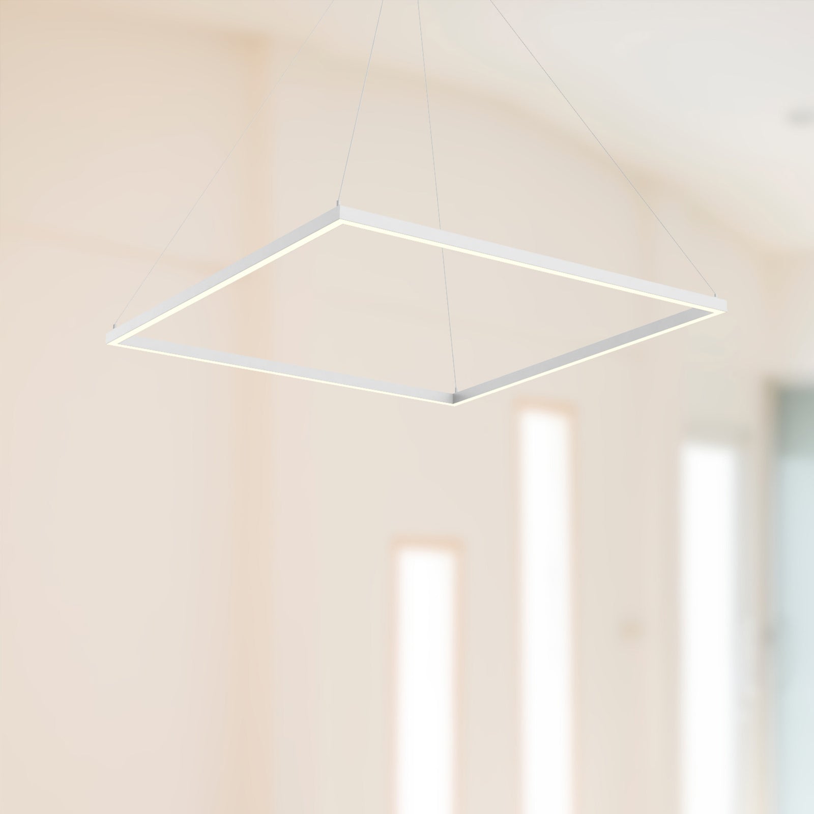 Piazza 36-in White LED Pendant
