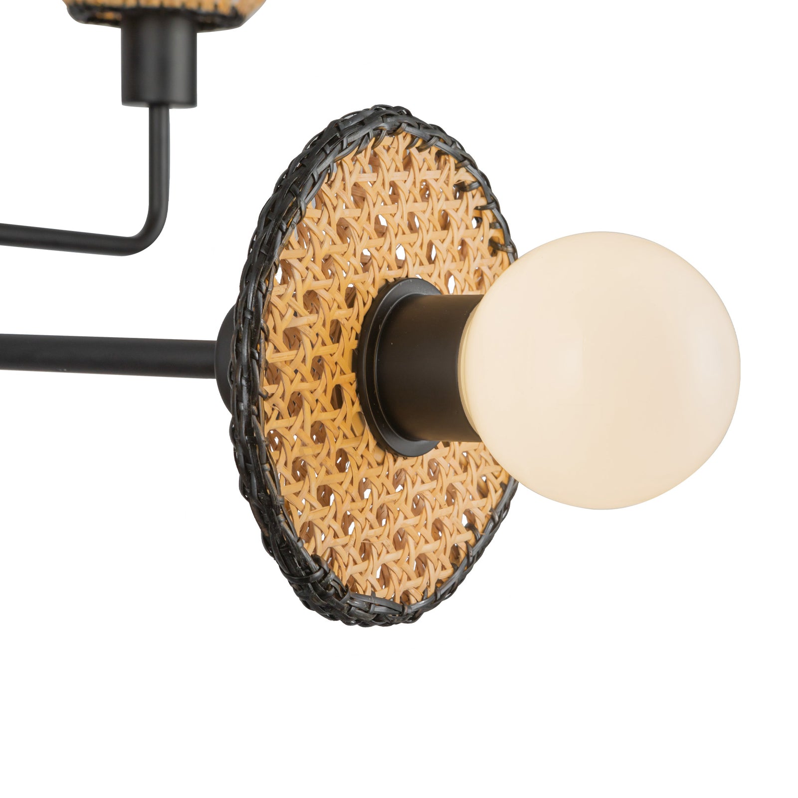 Piper 38-in Matte Black Socket Chandelier