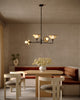 Piper 38-in Matte Black Socket Chandelier