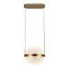Pisces 12-in Brushed Gold/Light Guide LED Pendant