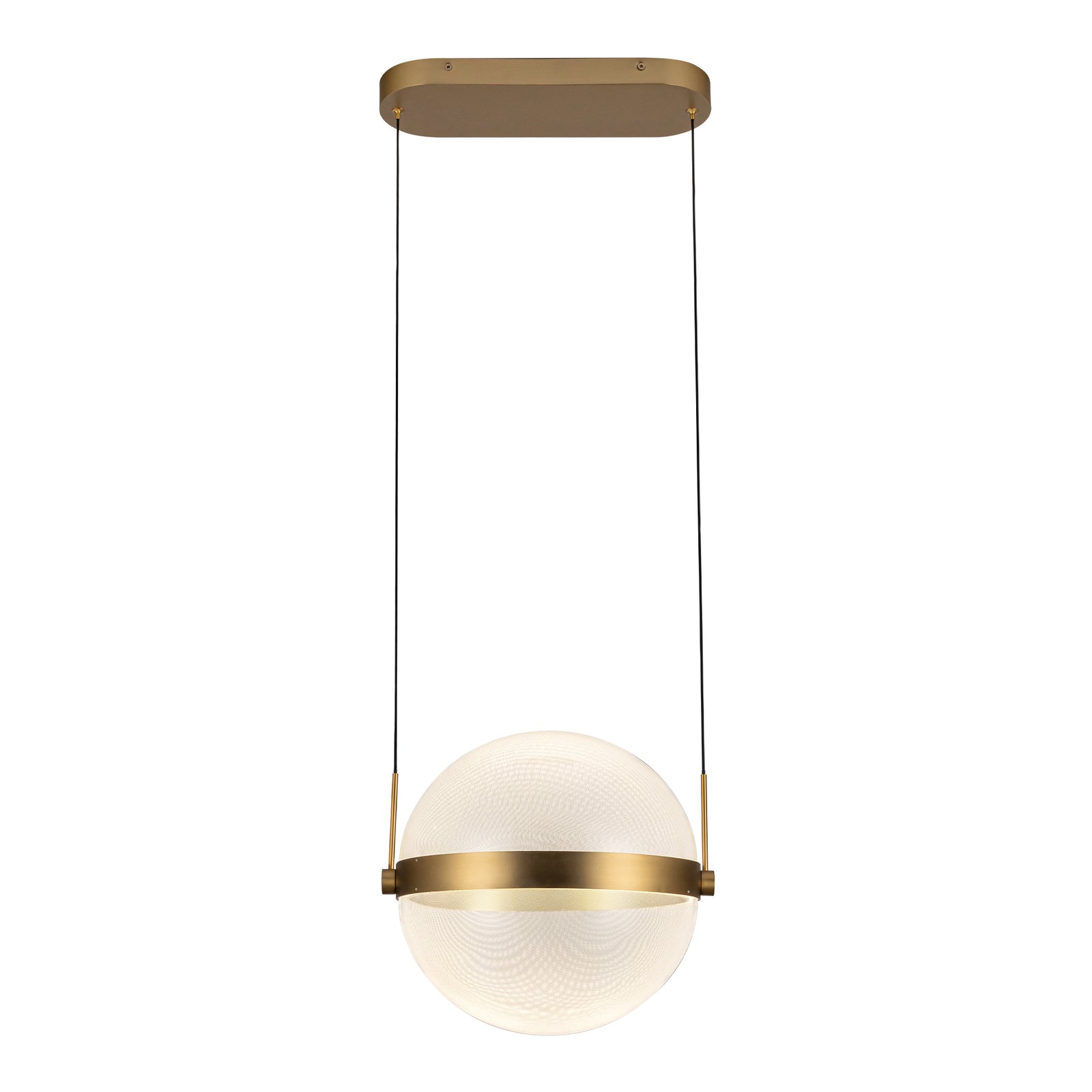Pisces 12-in Brushed Gold/Light Guide LED Pendant