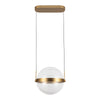 Pisces 12-in Brushed Gold/Light Guide LED Pendant