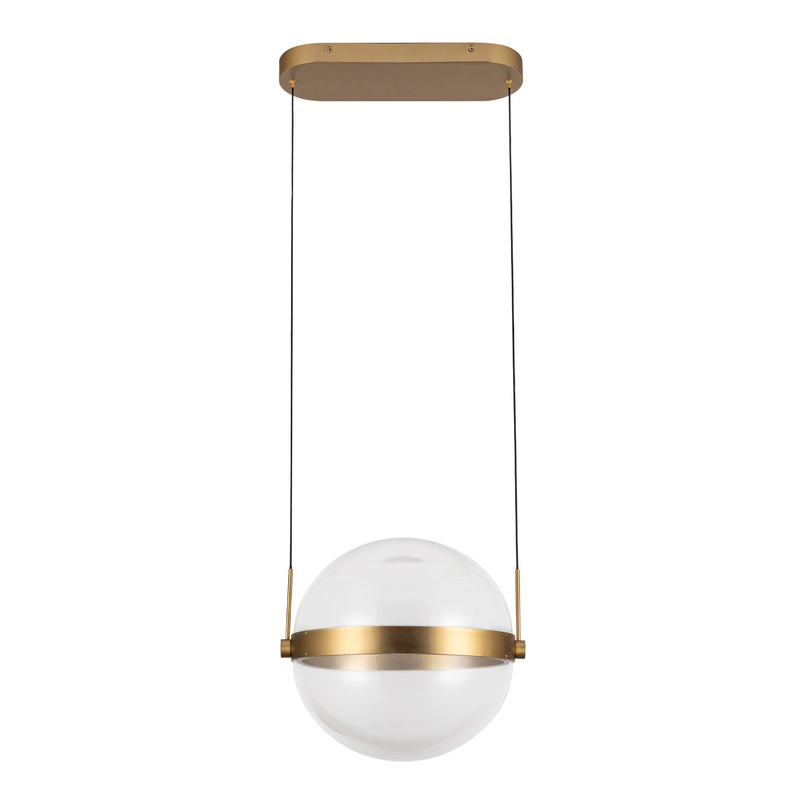 Pisces 12-in Brushed Gold/Light Guide LED Pendant