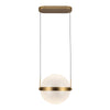 Pisces 12-in Brushed Gold/Light Guide LED Pendant