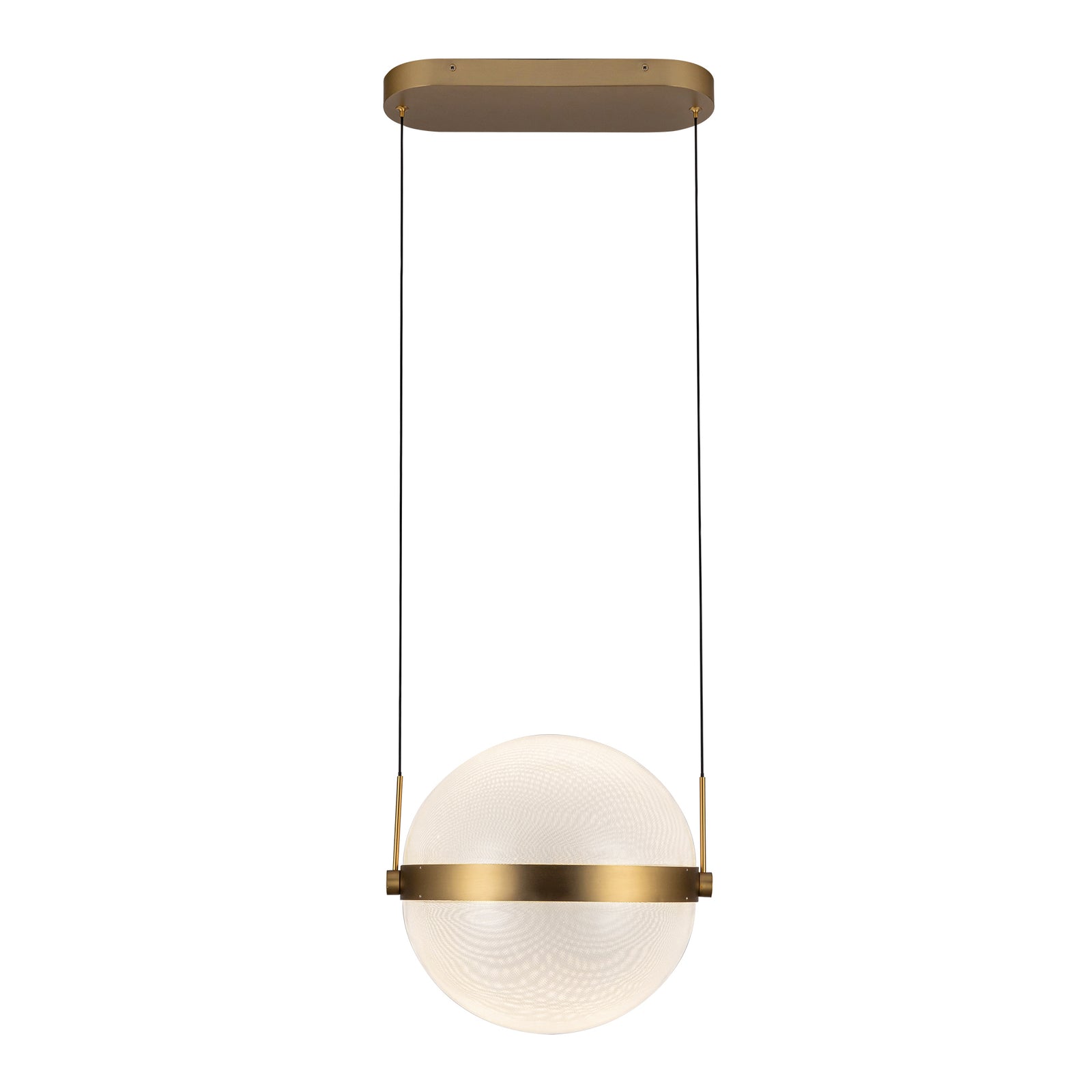 Pisces 12-in Brushed Gold/Light Guide LED Pendant
