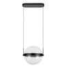 Pisces 12-in Black/Light Guide LED Pendant