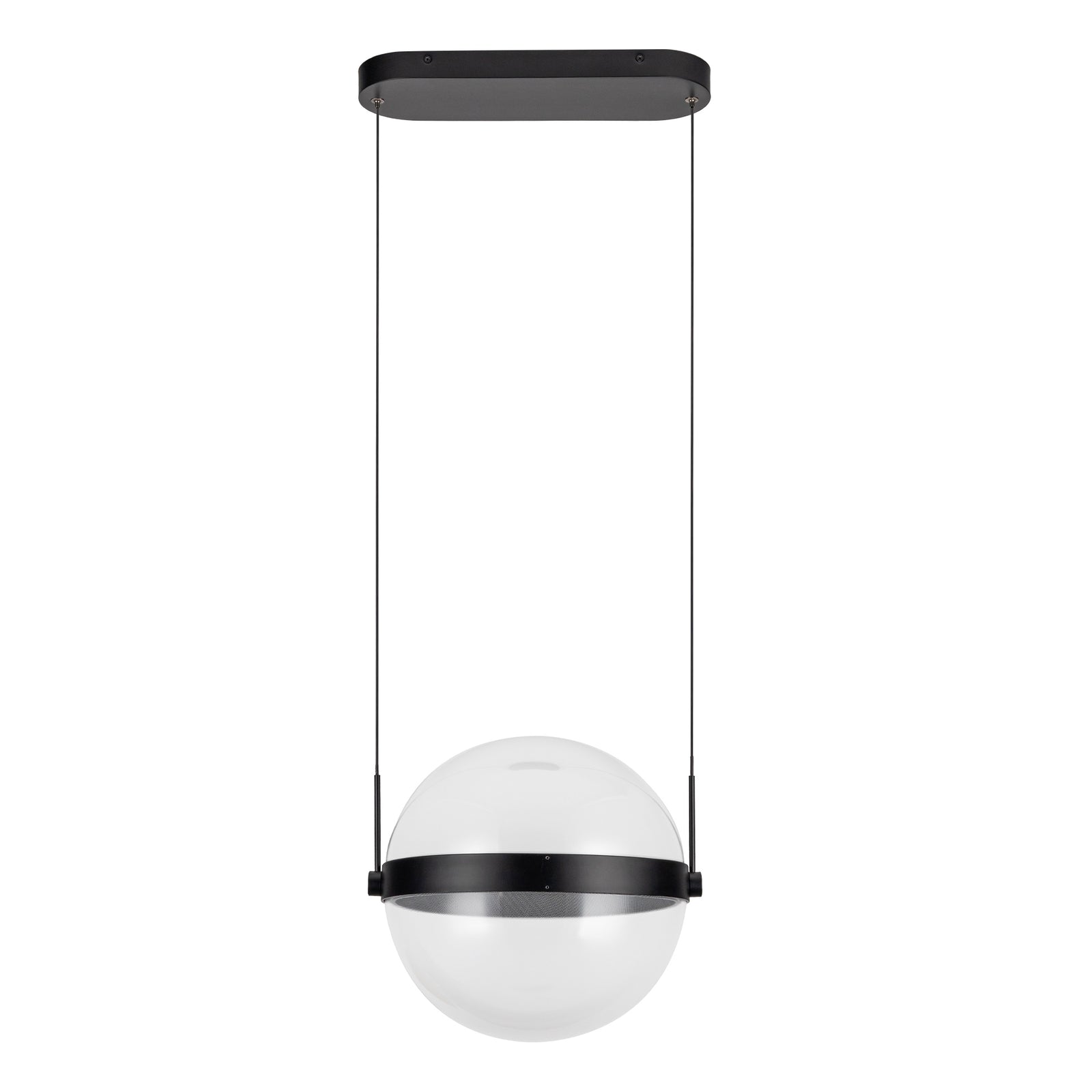Pisces 12-in Black/Light Guide LED Pendant