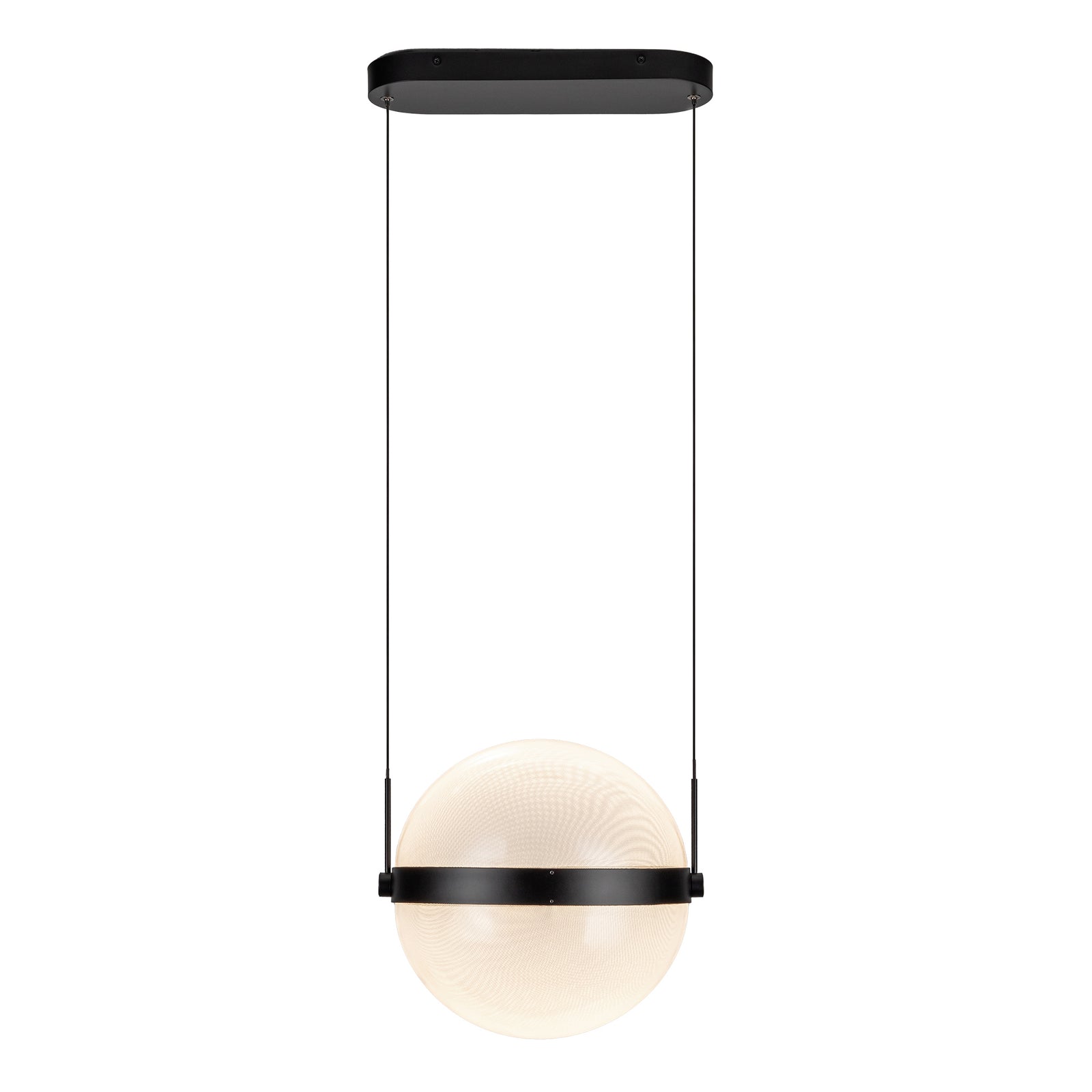 Pisces 12-in Black/Light Guide LED Pendant
