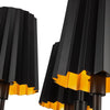 Plisse 23-in Matte Black 4 Lights Chandeliers