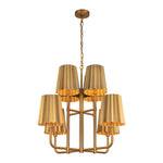 Plisse 30-in Aged Gold 8 Lights Chandeliers
