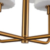 Plisse 23-in Aged Gold/Opal Matte Glass 4 Lights Chandeliers