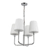 Plisse 23-in Chrome/Opal Matte Glass 4 Lights Chandeliers