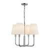 Plisse 23-in Chrome/Opal Matte Glass 4 Lights Chandeliers