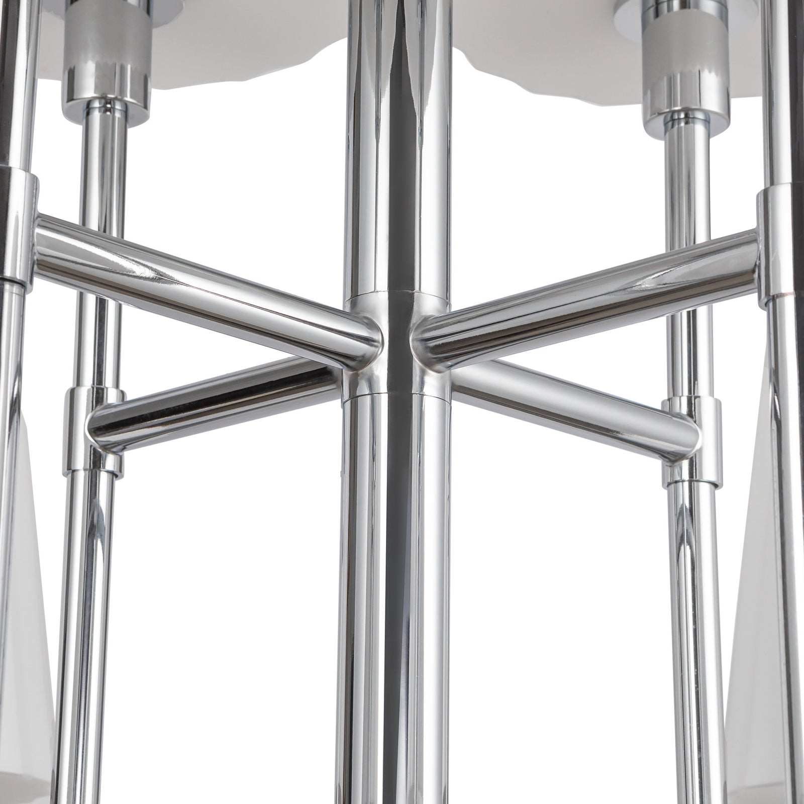 Plisse 30-in Chrome/Opal Matte Glass 8 Lights Chandeliers