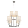 Plisse 30-in Chrome/Opal Matte Glass 8 Lights Chandeliers