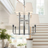 Plisse 30-in Chrome/Opal Matte Glass 8 Lights Chandeliers